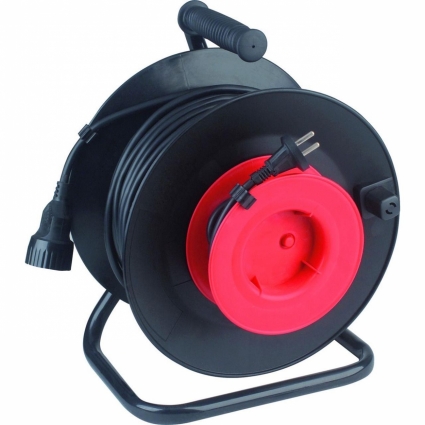 Удлинитель ЭРА RP-1-2x0.75-30m цвет черный, мощность 1300 Вт
