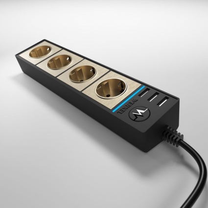 Розеточный блок 4гн 3USB х 1,7м с/з Werkel WL20-04-03 4690389128417, мощность 3500 Вт
