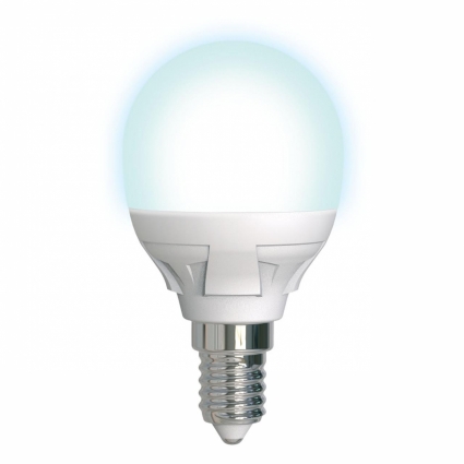 Лампа светодиодная диммируемая (UL-00004300) Uniel E14 7W 4000K матовая LED-G45 7W/4000K/E14/FR/DIM PLP01WH цвет белый