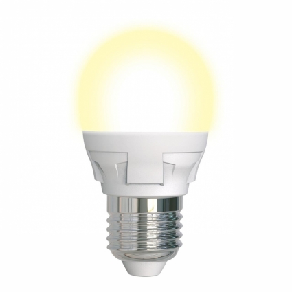 Лампа светодиодная диммируемая (UL-00004303) Uniel E27 7W 3000K матовая LED-G45 7W/3000K/E27/FR/DIM PLP01WH цвет белый