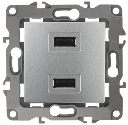 Устройство зарядное USB ЭРА 12 5V-2,1A 12-4110-03, цвет серый