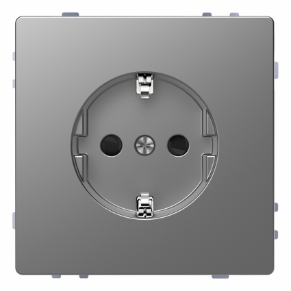 Розетка Schneider Electric Merten D-Life 16A с/з и шторками MTN2300-6036 цвет серый