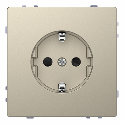 Розетка Schneider Electric Merten D-Life 16А с з/к и шторками MTN2300-6033, цвет бежевый