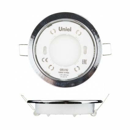 Встраиваемый светильник (UL-00005052) Uniel GX53/H2 Chrome 10 Prom цвет хром, мощность 20 Вт