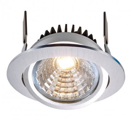 Встраиваемый светильник Deko-Light COB-95-24V-2700K-round 565307 цвет серебро, мощность 12 Вт