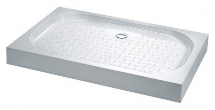 Поддон для душа Cezares Tray прямоугольный 120/80, белый, искусственный мрамор, низкий