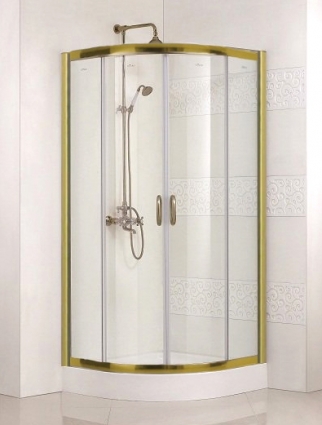 Душевой уголок Cezares Modena R2 100 C G четверть круга, двери раздвижные