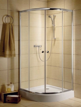 Душевой уголок Radaway Classic A 80x185 прозрачное стекло четверть круга, двери раздвижные