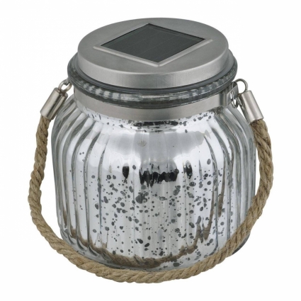 Светильник на солнечных батареях (UL-00003209) Uniel Modern USL-M-211/GN120 Silver Jar цвет серебро, мощность 0.06 Вт