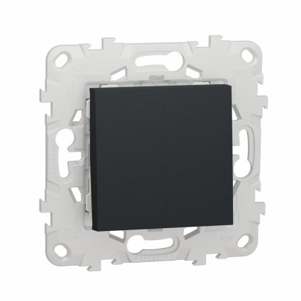 Переключатель двухклавишный Schneider Electric Unica New NU521354