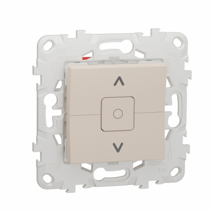 Выключатель двухклавишный Schneider Electric Unica New NU520844 цвет бежевый