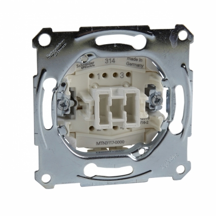 Переключатель одноклавишный Schneider Electric Merten Aquadesign MTN3117-0000 цвет белый