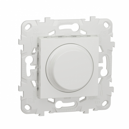 Диммер поворотно-нажимной Schneider Electric Unica New NU551418 цвет белый