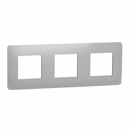 Рамка 3-постовая Schneider Electric Unica New NU200630 цвет серый