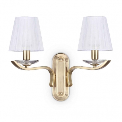 Бра Ideal Lux Pegaso AP2 Ottone Satinato цвет белый, мощность 80 Вт