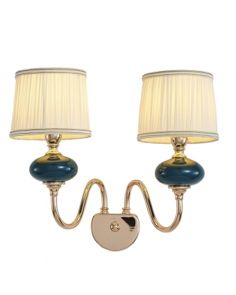 Бра Lumien Hall Макей 1031/2W-GD-DGN-WT цвет белый, мощность 120 Вт