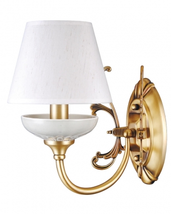 Бра Lumien Hall Лива 1025/1W-AB-WT цвет белый, мощность 60 Вт