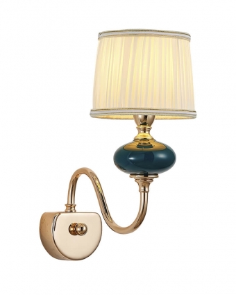 Бра Lumien Hall Макей 1031/1W-GD-DGN-WT цвет белый, мощность 60 Вт