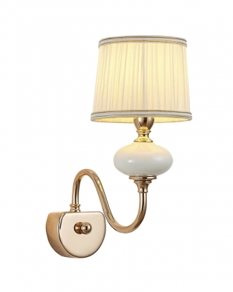 Бра Lumien Hall Макей 1031/1W-GD-WT цвет белый, мощность 60 Вт