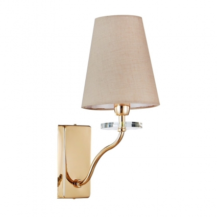 Бра Crystal Lux ARMANDO AP1.1 GOLD цвет бежевый, мощность 60 Вт