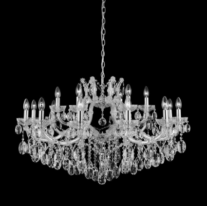 Подвесная люстра Crystal Lux Hollywood SP12+6 Chrome цвет хром, мощность 1080 Вт