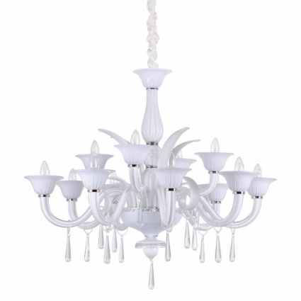 Подвесная люстра Ideal Lux Renoir SP12 Bianco цвет белый, мощность 480 Вт