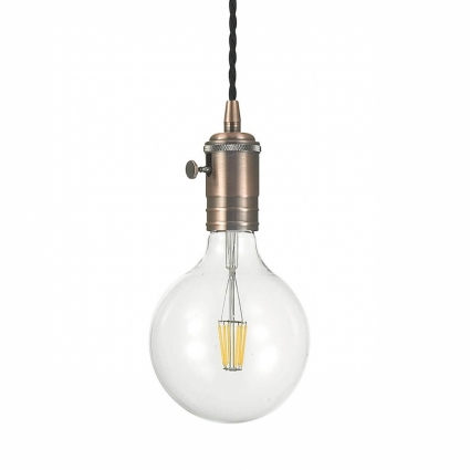 Подвесной светильник Ideal Lux Doc SP1 Rame Antico цвет медь, мощность 60 Вт