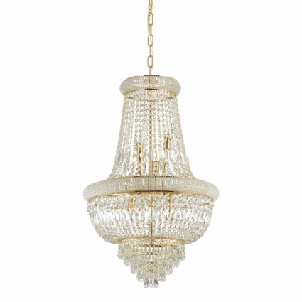 Подвесная люстра Ideal Lux Dubai SP10 Ottone цвет золотой, мощность 400 Вт