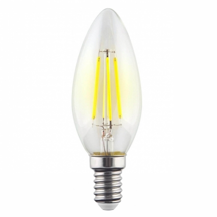 Лампа светодиодная филаментная Voltega E14 9W 2800К прозрачная VG10-C1E14warm9W-F 7096 цвет прозрачный