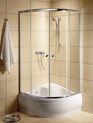 Душевой уголок Radaway Classic A 80x170 прозрачное стекло четверть круга, двери раздвижные