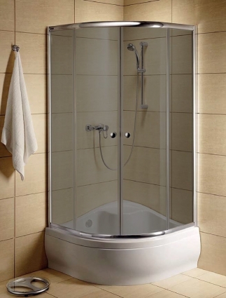 Душевой уголок Radaway Classic A 80x170 стекло графит четверть круга, двери раздвижные