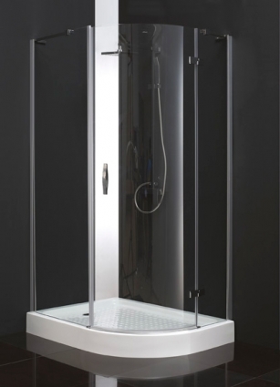 Душевой уголок Cezares Bergamo RH1 120/90 C Cr L прямоугольный-асимметричный, двери распашные