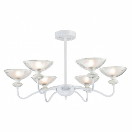 Подвесная люстра Arti Lampadari Fassano E 1.1.6 W цвет белый, мощность 240 Вт