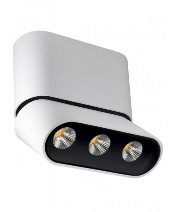 Светодиодный спот Lumien Hall Фергус 8005/3CS-WT-BK цвет белый, мощность 12 Вт