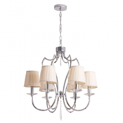 Подвесная люстра Arte Lamp Andrea A6352LM-6CC цвет кремовый, мощность 240 Вт