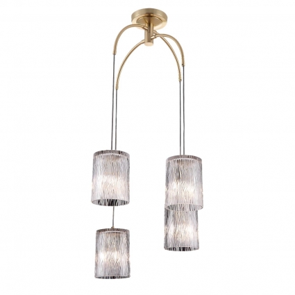 Подвесная люстра Maytoni Starfall MOD042PL-04BS цвет латунь, мощность 160 Вт