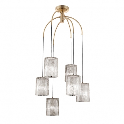 Подвесная люстра Maytoni Starfall MOD042PL-06BS цвет латунь, мощность 240 Вт