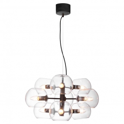 Подвесная люстра Lussole Loft Flaming LSP-8163 цвет черный, мощность 360 Вт