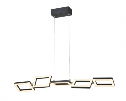 Подвесной светильник Vele Luce Retta VL7012P05 цвет черный, мощность 38 Вт