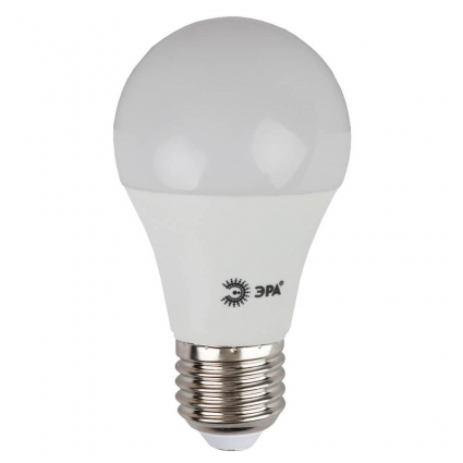 Лампа светодиодная ЭРА E27 10W 2700K матовая ECO LED A60-10W-827-E27
