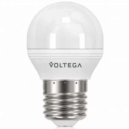 Лампа светодиодная Voltega E27 5,4W 4000К матовая VG4-G2E27cold5W 5750, цвет белый, мощность 5.4 Вт