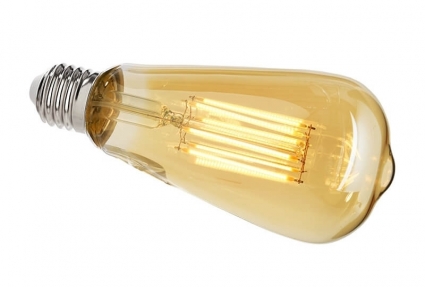 Лампа светодиодная филаментная Deko-Light e27 8,5w 2200k груша прозрачная 180071, цвет прозрачный, мощность 8.5 Вт