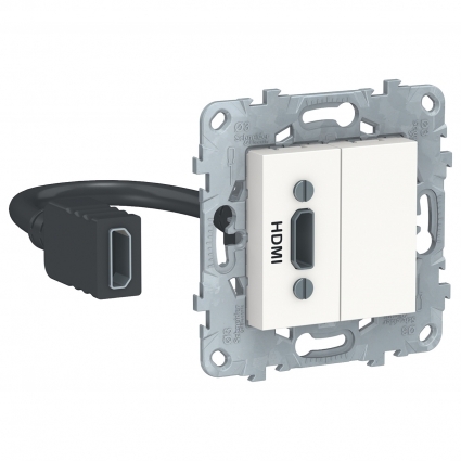 Розетка компьютерная HDMI Schneider Electric Unica New NU543018 цвет белый