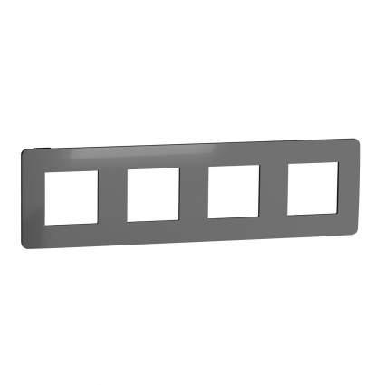 Рамка 4-постовая Schneider Electric Unica New NU280853 цвет матовый никель