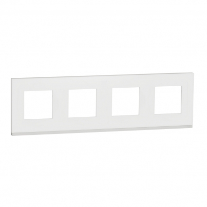 Рамка 4-постовая Schneider Electric Unica New NU600889 цвет белый