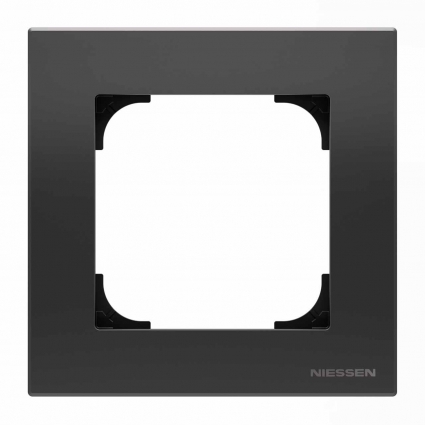 Рамка 1-постовая ABB Sky чёрный бархат 2CLA857100A1501 цвет черный