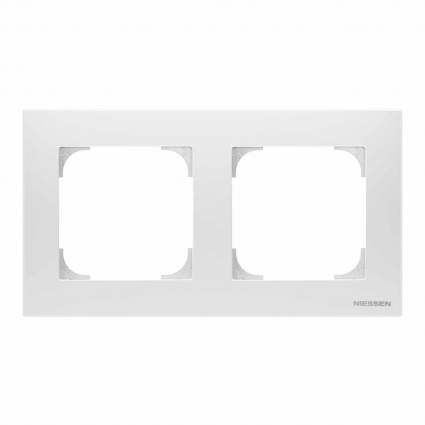 Рамка 2-постовая ABB Sky альпийский белый 2CLA857200A1101 цвет белый