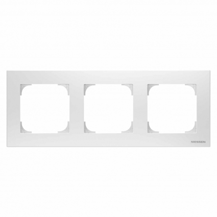 Рамка 3-постовая ABB Sky альпийский белый 2CLA857300A1101 цвет белый