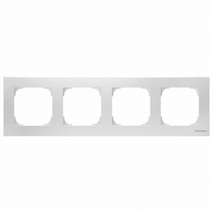 Рамка 4-постовая ABB Sky альпийский белый 2CLA857400A1101 цвет белый