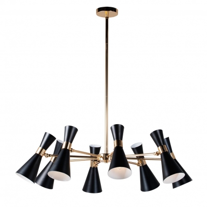 Подвесная люстра Lightstar Dumo 816087 цвет черный, мощность 320 Вт